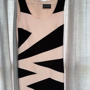 frank lyman dress in pink and black